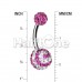 Dazzling Spiral Multi-Sprinkle Dot Belly Button Ring