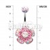 Lovely Blossom Multi-Sprinkle Dot Dangle Belly Button Ring