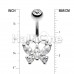 Delightful Cubic Zirconia Butterfly Belly Button Ring