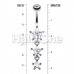 Sparkling Cubic Zirconia Star Drop Belly Button Ring