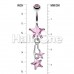 Celestial Cubic Zirconia Shooting Star Sparkle Belly Button Ring