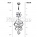 Exuberant Cubic Zirconia Butterfly Chandelier Belly Button Ring