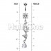 Journey Vine Drops Cubic Zirconia Belly Button Ring