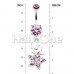 Star Dazzle Cubic Zirconia Belly Button Ring