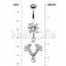 Godly Cross Cubic Zirconia Belly Button Ring
