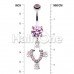 Godly Cross Cubic Zirconia Belly Button Ring
