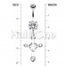 Heart in Cross Cubic Zirconia Belly Button Ring
