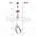 Sparkled Loop Cubic Zirconia Belly Button Ring