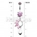 Vine Sparkle Droplets  Cubic Zirconia Belly Button Ring