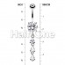 Sweet Dainty Cascading Gems Cubic Zirconia Belly Button Ring