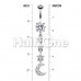 Stars to the Moon Cubic Zirconia Belly Button Ring