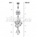 Elegant Luster Vines Cubic Zirconia Belly Button Ring