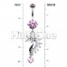 Curved Marquise Cut Sparkles Cubic Zirconia Belly Button Ring