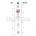 Triple Crystal Droplets Cubic Zirconia Belly Button Ring