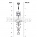 Double Glam Butterfly Cubic Zirconia Belly Button Ring
