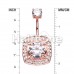 Rose Gold Grand Essentia Cubic Zirconia Belly Button Ring