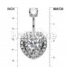 Heart Magnificent Sparkle Cubic Zirconia Belly Button Ring