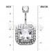 Princess Magnificent Sparkle Cubic Zirconia Belly Button Ring