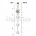 Golden Triple Crystal Droplets Cubic Zirconia Belly Button Ring
