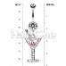 Martini Glass Sparkle Belly Button Ring