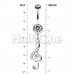 G Clef Music Note Sparkle Belly Button Ring