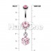 Single Dice Sparkle Belly Button Ring