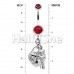 Puffed Heart Lock & Key Charm Dangle Belly Button Ring