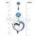 Enchanting Heart Dolphin Belly Button Ring