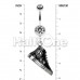 High Top Peace Sneaker Charm Belly Button Ring