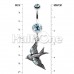 Flying Swallow Sparkle Belly Button Ring