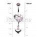 Romantic Double Heart with Star Belly Button Ring