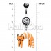 Lounging kitty Belly Button Ring
