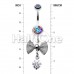 Dainty Mesh Bow Gem Sparkle Belly Button Ring