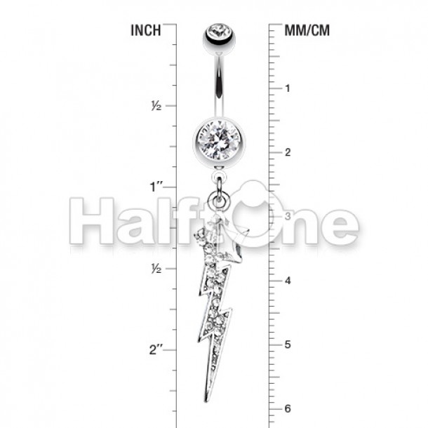 Lightning bolt belly ring hotsell