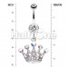 Crown Jewel Multi-Gem Belly Button Ring