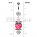 Sweet Blossom Owl Belly Button Ring
