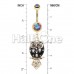 Golden Blossom Owl Belly Button Ring