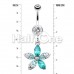 Radiant Spring Beauty Flower Belly Button Ring