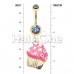 Sweet Frosted Cupcake Belly Button Ring