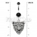 Black Onyx Panther Belly Button Ring