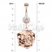 Rose Gold Plated Blossom Belly Button Ring