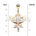 Golden Butterfly Grand Belly Button Ring