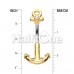 Golden Classic Anchor Dock Belly Button Ring