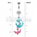 Classic Sparrow Anchor Belly Button Ring