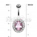 Grand Sparkle Prong Gem Belly Button Ring