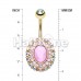Golden Pink Radiance Belly Button Ring