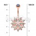 Rose Gold Flower Entice Belly Button Ring