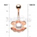 Rose Gold Ariel's Shell with Pearl Belly Button Ring