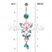 Rose Gold Glam Butterfly Fall Fancy Belly Ring