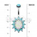 Elegant Opal Turquoise Belly Button Ring